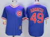 Chicago Cubs #49 Jake Arrieta Throwback Blue Jersey
