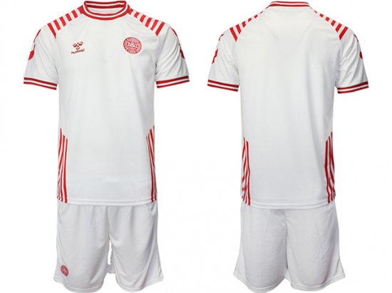 National Denmark #00 White 2022/23 White Custom Soccer Jersey