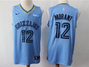 Memphis Grizzlies #12 Ja Morant Light Blue Swingman Jersey