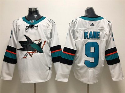 San Jose Sharks #9 Evander Kane White Jersey