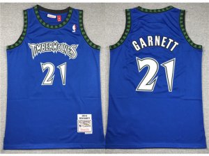 Minnesota Timberwolves #21 Kevin Garnett 2003/04 Blue Hardwood Classics Jersey
