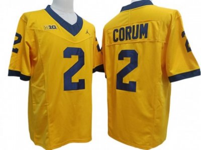 NCAA Michigan Wolverines #2 Blake Corum Yellow F.U.S.E. Vapor Limited Jersey