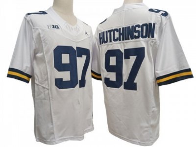 NCAA Michigan Wolverines #97 Aidan Hutchinson White F.U.S.E. Vapor Limited Jersey