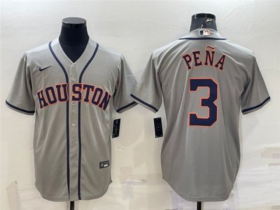 Houston Astros #3 Jeremy Pena Gray Cool Base Jersey