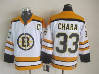 Boston Bruins #33 Zdeno Chara Vintage CCM White Jersey