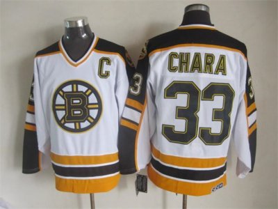 Boston Bruins #33 Zdeno Chara 2000's Vintage CCM White Jersey