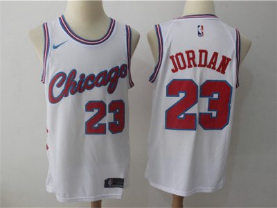 Chicago Bulls #23 Michael Jordan White City Edition Swingman Jersey