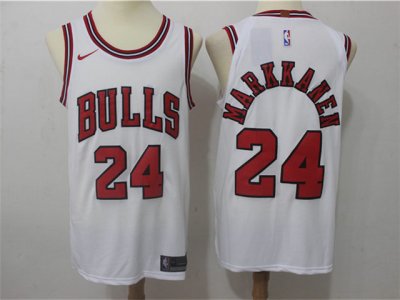Chicago Bulls #24 Lauri Markkanen White Swingman Jersey