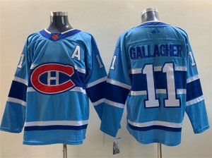 Montreal Canadiens #11 Brendan Gallagher Blue 2022/23 Reverse Retro Jersey