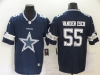 Dallas Cowboys #55 Leighton Vander Esch Blue Team Big Logo Vapor Limited Jersey