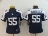 Women's Dallas Cowboys #55 Leighton Vander Esch Thanksgiving Blue Vapor Limited Jersey
