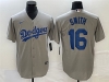 Los Angeles Dodgers #16 Will Smith Alternate Gray Cool Base Jersey