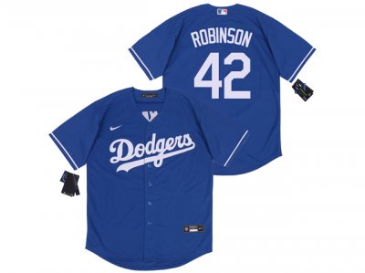Los Angeles Dodgers #42 Jackie Robinson Royal Blue Cool Base Jersey