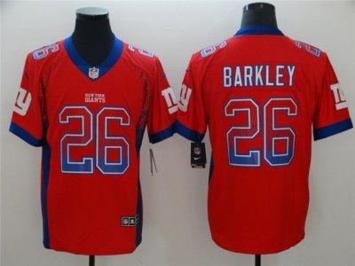New York Giants #26 Saquon Barkley Red Drift Fashion Limited Jersey