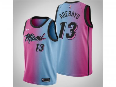 Miami Heat #13 Bam Adebayo 2020-21 Pink/Blue City Edition Swingman Jersey