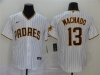 San Diego Padres #13 Manny Machado White Cool Base Jersey