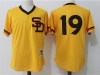 San Diego Padres #19 Tony Gwynn 1982 Gold Cooperstown Mesh Batting Practice Jersey