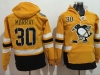 Pittsburgh Penguins #30 Matt Murray Yellow One Front Pocket Hoodie Jersey