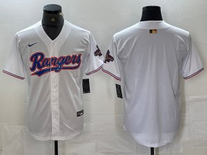 Texas Rangers Blank White 2024 Gold Collection Limited Jersey