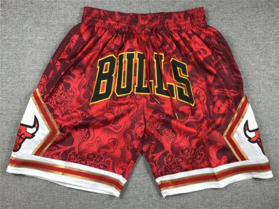 Chicago Bulls Year Of the Tiger Bulls Red Basketball Shorts
