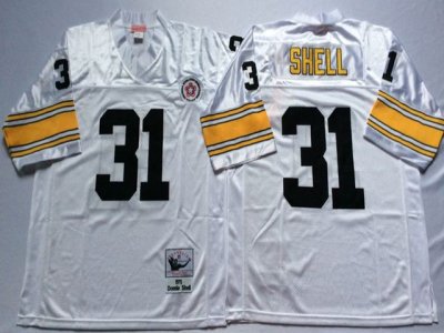 Pittsburgh Steelers #31 Donnie Shell 1975 Throwback White Jersey