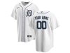 Detroit Tigers Custom #00 White Cool Base Jersey