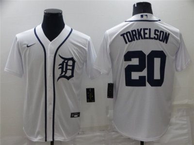 Detroit Tigers #20 Spencer Torkelson White Cool Base Jersey