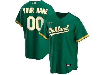 Oakland Athletics Custom #00 Alternate Green 2020 Cool Base Jersey