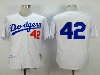 Los Angeles Dodgers #42 Jackie Robinson Throwback White Jersey