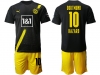 20/21 Borussia Dortmund #10 Thorgan Hazard Away Black Short Sleeve Soccer Jersey