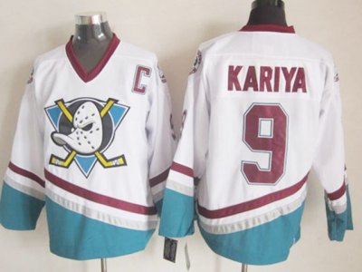 Anaheim Mighty Ducks #9 Paul Kariya 2003 CCM Vintage White Jersey
