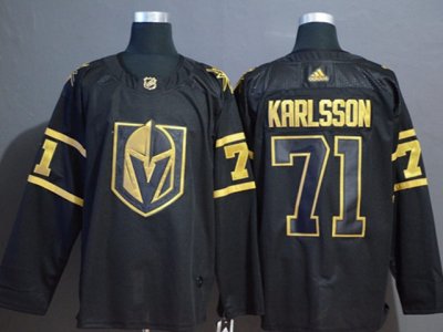 Vegas Golden Knights #71 William Karlsso Black Golden Adidas Jersey