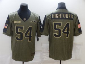 New England Patriots #54 Dont'a Hightower 2021 Olive Salute To Service Limited Jersey