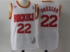 Houston Rockets #22 Clyde Drexler Throwback White Jersey