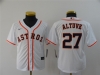 Youth Houston Astros #27 Jos Altuve White Cool Base Jersey
