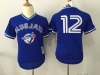 Toronto Blue Jays #12 Roberto Alomar Blue Cooperstown Collection Mesh Batting Practice Jersey