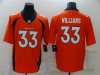 Denver Broncos #33 Javonte Williams Orange Vapor Limited Jersey