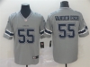 Dallas Cowboys #55 Leighton Vander Esch Gray Inverted Limited Jersey