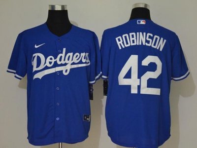Los Angeles Dodgers #42 Ackie Robinson Blue 2020 Cool Base Jersey