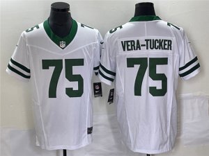 New York Jets #75 Alijah Vera-Tucker White Legacy Vapor F.U.S.E. Limited Jersey
