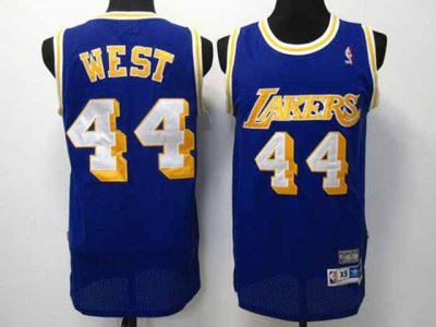 Los Angeles Lakers #44 Jerry West Purple Throwback Jersey