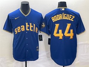 Seattle Mariners #44 Julio Rodríguez Royal 2023 City Connect Jersey