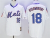 New York Mets #18 Darryl Strawberry White Cooperstown Collection Cool Base Jersey