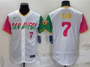 San Diego Padres #7 Ha-Seong Kim White 2022 City Connect Flex Base Jersey