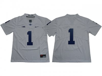 NCAA Penn State Nittany Lions #1 White College Football Jersey