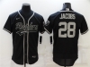 Las Vegas Raiders #28 Josh Jacobs Black Baseball Flex Base Jersey