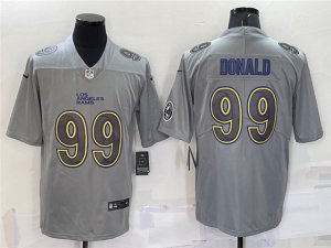 Los Angeles Rams #99 Aaron Donald Gray Atmosphere Fashion Limited Jersey