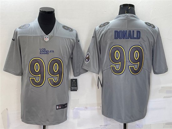 Los Angeles Rams #99 Aaron Donald Gray Atmosphere Fashion Limited Jersey