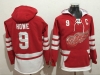 Detroit Red Wings #9 Gordie Howe Red Hoodie