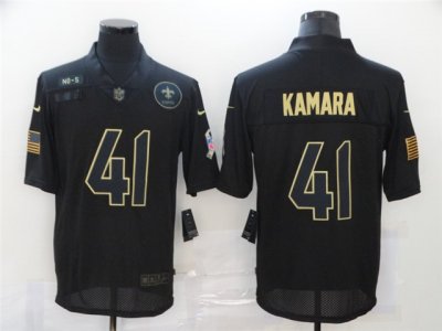 New Orleans Saints #41 Alvin Kamara 2020 Black Salute To Service Limited Jersey